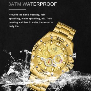 New Watches For Men Luxury Original Classic Quartz Clock Analog Chronograph Sport Waterproof Steel Band WristWatch