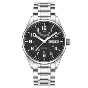 Luxury Brand Watch Men Quartz Watches Luminous Hands Waterproof Solid Stainless Steel Men Clock Relogio Masculino