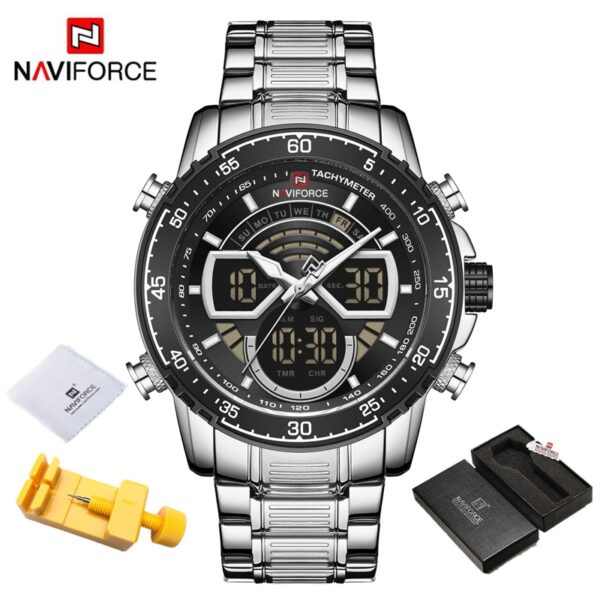 Men Watches Luxury Original Quartz Digital Analog Sport Wrist Watch for Men Waterproof Stainless Steel Clock - Image 6