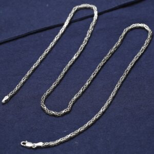 BOCAI New Real S925 Pure Silver Jewelry Accessorie 2.5mm Domineering Personality Men and Woman Necklace Couples’ Handmade