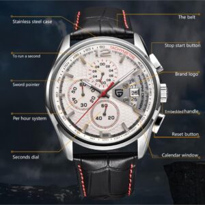 Men Quartz Watches Luxury Brands Fashion Timed Movement Military Watches Leather Quartz Watches