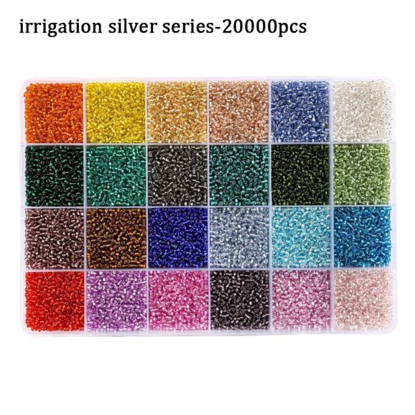 2mm Colored Seed Beads Kit Small Glass Beads Acrylic Letter Bead Set - Image 2