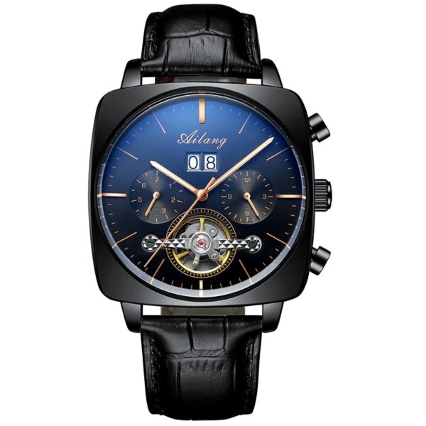 New Men Square Mechanical Watches Famous Brand Watch Montre Automatique Luxe Chronograph Square Large Dial Watch Hollow Waterproof Mens Fashion Watches - Image 13