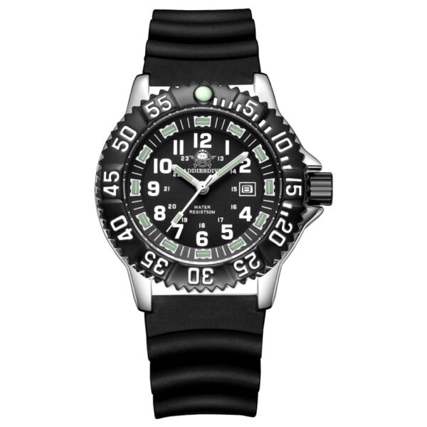 Addies Dive New Men Watch 316L Stainless Steel Strap Black Dial 50m Waterproof Watch Luminous Hand 51mm Alloy Case Sports Watch - Image 3