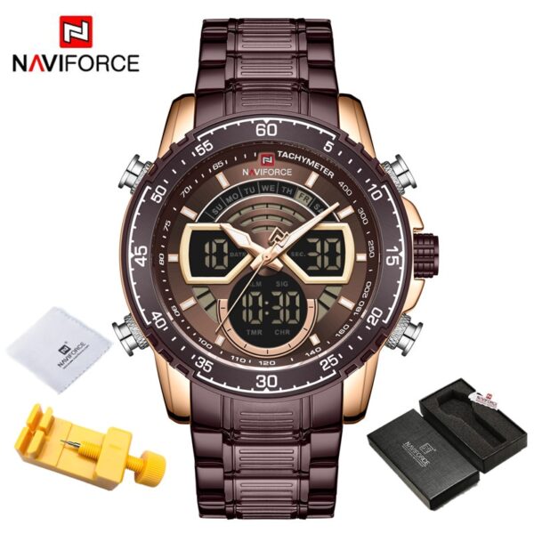 Men Watches Luxury Original Quartz Digital Analog Sport Wrist Watch for Men Waterproof Stainless Steel Clock - Image 9