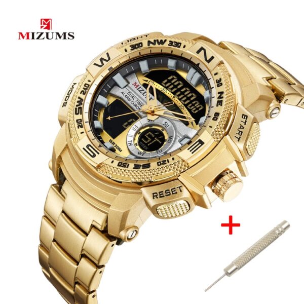 30m Waterproof Mens Sports Watches Luxury Brand Quartz Watch Men Gold Steel Digital Male Clock Cool Military Relogio Masculino - Image 17