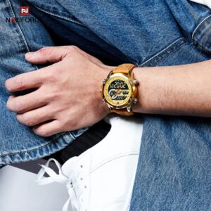 Luxury Brand Original Watches For Men Casual Sports Chronograph Alarm Quartz Wrist Watch Leather Waterproof Clock 9163