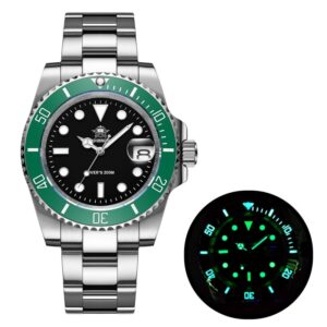 Addies Dive Men High Quality Watch 200m Waterproof Quartz Watch Ceramic Bezel Calendar Display C3 Super Luminous Watches
