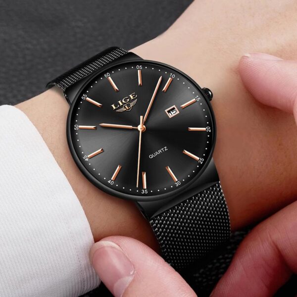 LIGE Mens Watches Fashion Ultra Thin Watch Man Waterproof Date Quartz WristWatch for Men Business Male Clock Relogio Masculino - Image 12