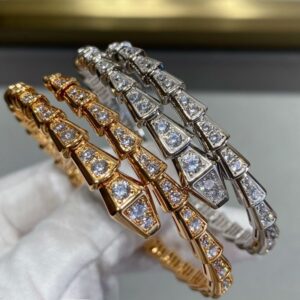 European popular jewelry 925 sterling silver zircon elastic snake bone bracelet Women’s high-end fashion luxury brand party