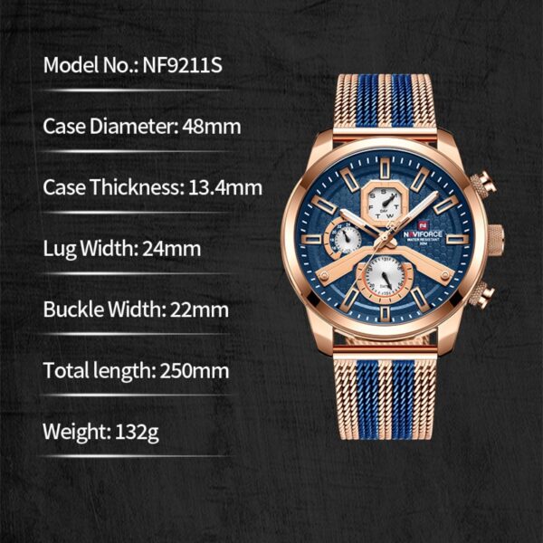 Men Calendar Watches Casual Sport Watch for Men Quartz WristWatch Stainless Steel Strap Watch Relogio Masculino - Image 2