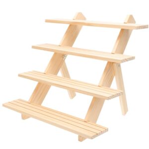 1 Ladder Display Shelf Wooden Jewelry Display Stand Detachable Jewelry Holder 4-Layer 3-Layer Showing Shelf Earring Display Rack