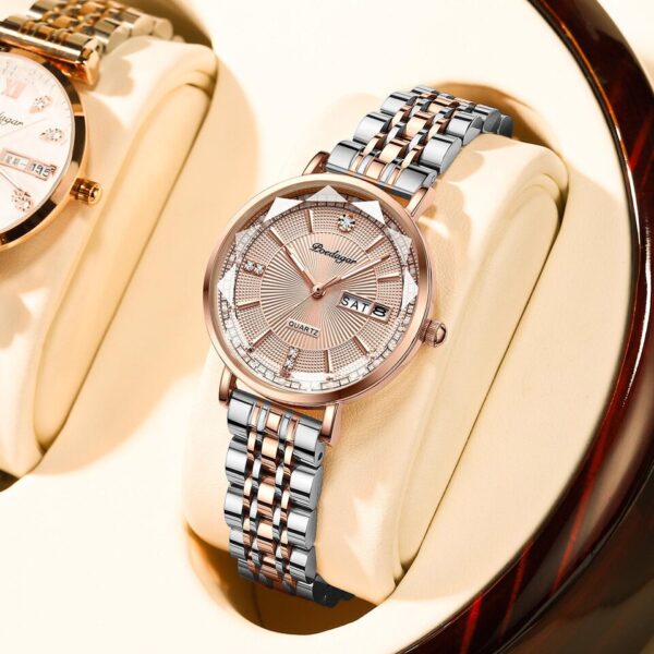 New Women Watch Rose Gold Fashion Quartz Watches Top Brand Luxury Ladies Wristwatch Waterproof Date Week Girlfriend Gift - Image 8