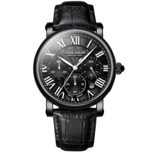 Fashion Men Watches Top Brand Luxury Genuine Leather Strap Quartz Men Watch Business Casual Date Chronograph Watch Men