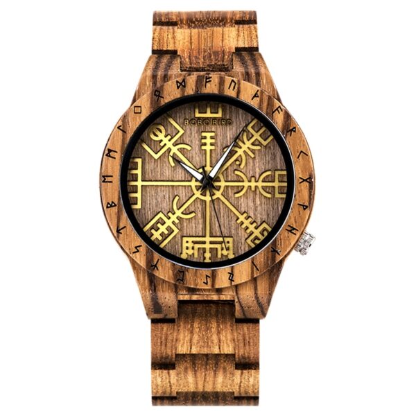 Men Watches Zebra Wood Vintage Watch for Men Come With Bamboo Box Thanksgiving Christmas Gift - Image 6