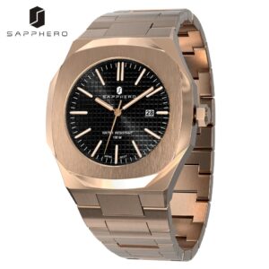Men Watch 100M Waterproof Stainless Steel Quartz Movement Casual Business Style Wristwatch Luxury Elegant