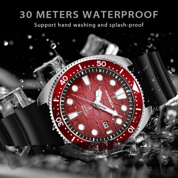 LIGE Men Watch Fashion Silicone Strap 30m Waterproof Watches Luminous Hand Sport Watch Rotating Bezel Calendar Quartz Wristwatch - Image 3