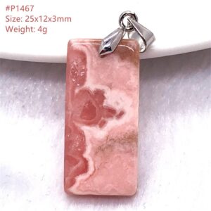 Top Natural Red Rhodochrosite Necklace Pendant Jewelry For Woman Lady Man Love Gift Crystal Beads Silver Argentina Stone AAAAA
