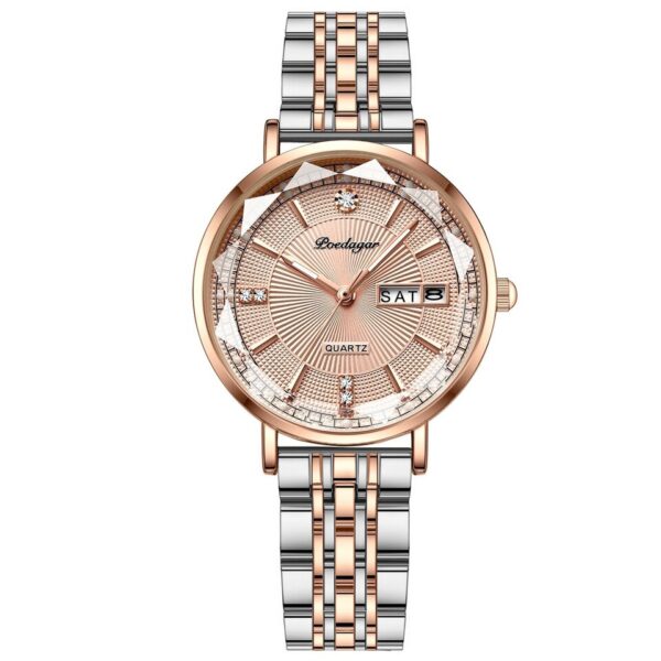 New Women Watch Rose Gold Fashion Quartz Watches Top Brand Luxury Ladies Wristwatch Waterproof Date Week Girlfriend Gift - Image 10