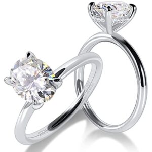 Couple Engagement Rings Diamond Moissanite Ring 925 Sterling Silver Original 18k Gold Ring 1-3ct Oval D Color VVSI Fine Jewelry