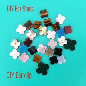 Custom silver 925 clover earrings for women luxury designer DIY ear clip Ear Studs fashion jewelry for women holiday gift free