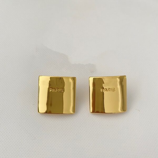 Square Gold Big Fashion Earrings For Women High Quality Vintage Luxury Jewelry Trend Party Runway - Image 6