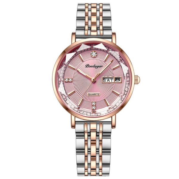 New Women Watch Rose Gold Fashion Quartz Watches Top Brand Luxury Ladies Wristwatch Waterproof Date Week Girlfriend Gift - Image 9