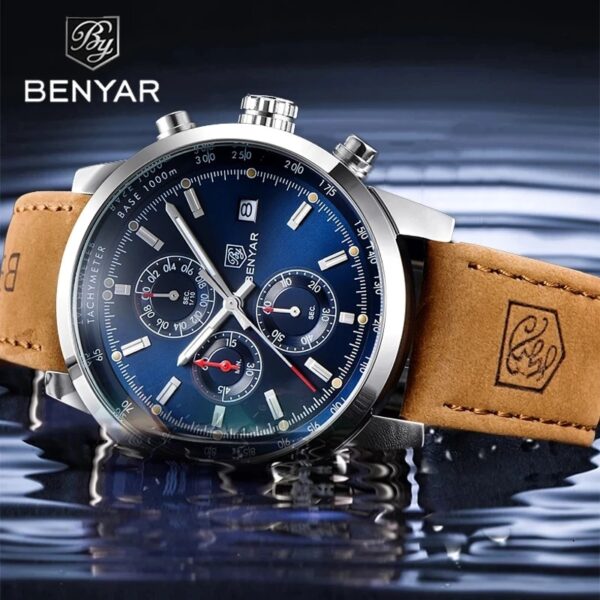 Men Luxury Brand Quartz Watch Fashion Chronograph Watch Reloj Hombre Sport Clock Male Hour Relogio Masculino 2023 - Image 3