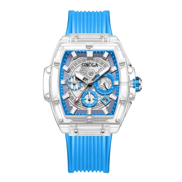 Luxury Brand Transparent Plastic Watch Men Women Clock  Sports Casual Unique Quartz Tonneau Mens Wristwatches - Image 4