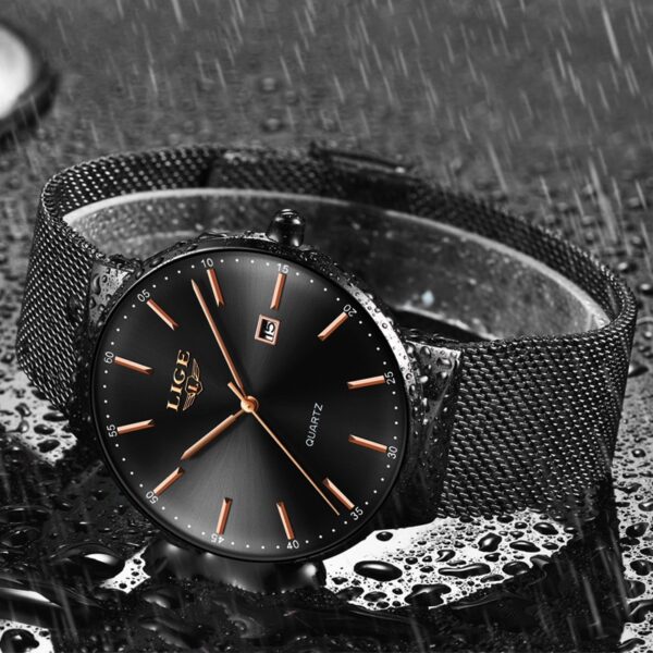 LIGE Mens Watches Fashion Ultra Thin Watch Man Waterproof Date Quartz WristWatch for Men Business Male Clock Relogio Masculino - Image 7