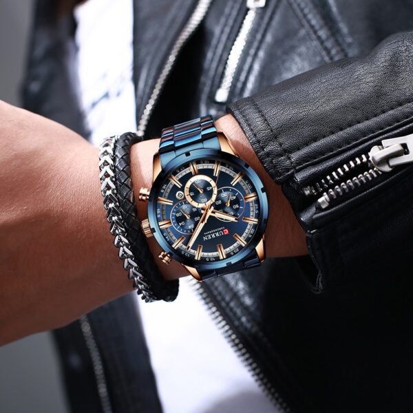 CURREN Men Watch Top Brand Luxury Sports Quartz Mens Watches Full Steel Waterproof Chronograph Wristwatch Men Relogio Masculino - Image 3