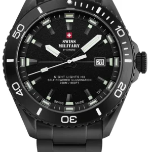 SWISS MILITARY BY CHRONO TACTICAL ARMY WATCH – SM34080.03 Black Luxury Watch For Men