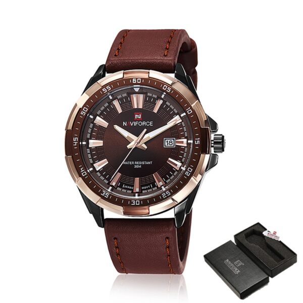 Men Watches Top Luxury Brand Fashion Sport Watches Men Waterproof Quartz Clock Male Army Military Leather Wrist Watch - Image 2