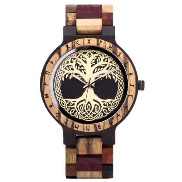 Men Watches Zebra Wood Vintage Watch for Men Come With Bamboo Box Thanksgiving Christmas Gift - Image 14