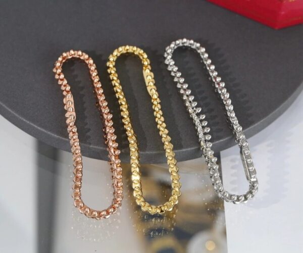 European Luxury Ladies Jewelry Label Rivet Rose Gold Bracelet Party Fashion Classic Jewelry - Image 6