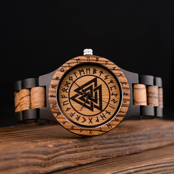 Men Watches Zebra Wood Vintage Watch for Men Come With Bamboo Box Thanksgiving Christmas Gift - Image 12