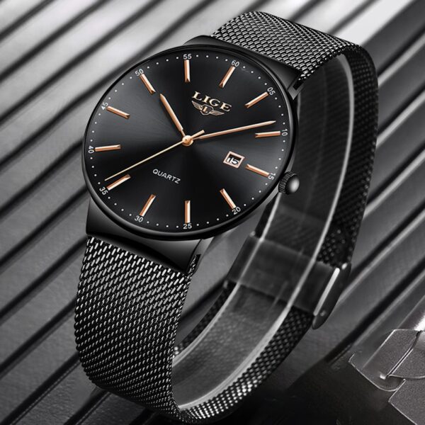 LIGE Mens Watches Fashion Ultra Thin Watch Man Waterproof Date Quartz WristWatch for Men Business Male Clock Relogio Masculino - Image 10