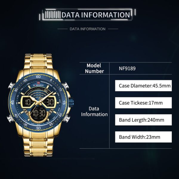 Men Watches Luxury Original Quartz Digital Analog Sport Wrist Watch for Men Waterproof Stainless Steel Clock - Image 11