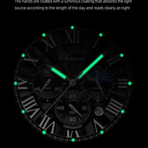 New Watches Men Top Brand Luxury Leather Strap Date Quartz Clock Male Waterproof Chronograph Men Watch Business Fashion