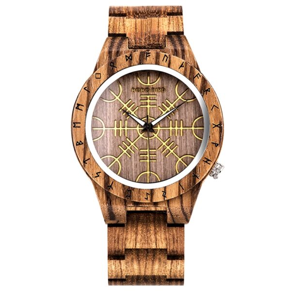 Men Watches Zebra Wood Vintage Watch for Men Come With Bamboo Box Thanksgiving Christmas Gift - Image 10