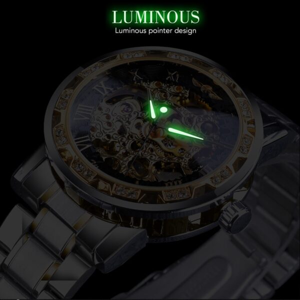 Winner Transparent Fashion Diamond Luminous Gear Movement Royal Design Men Top Brand Luxury Male Mechanical Skeleton Wrist Watch - Image 22