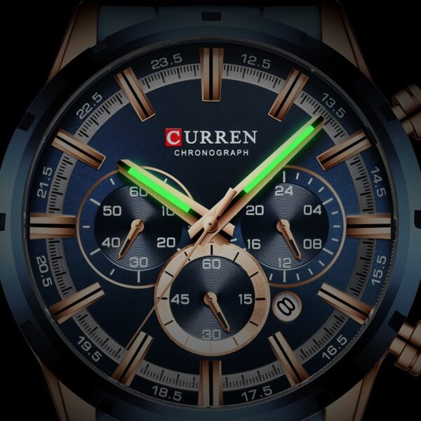 CURREN Men Watch Top Brand Luxury Sports Quartz Mens Watches Full Steel Waterproof Chronograph Wristwatch Men Relogio Masculino - Image 16