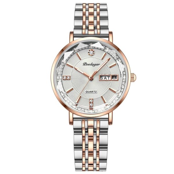 New Women Watch Rose Gold Fashion Quartz Watches Top Brand Luxury Ladies Wristwatch Waterproof Date Week Girlfriend Gift - Image 7