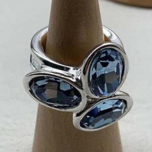 Spanish Original Design Fashion Electroplating 925 Silver Popular Creative Punk Crystal Ring Holiday Jewelry Gift