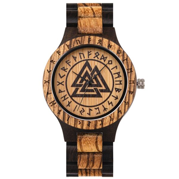 Men Watches Zebra Wood Vintage Watch for Men Come With Bamboo Box Thanksgiving Christmas Gift - Image 4