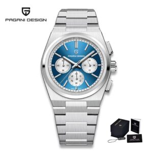 New Classic Men Sport Quartz Watches Sapphire Stainless Steel VK63 Waterproof Clock Relogios Masculinos