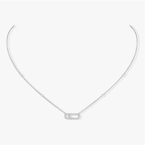 100% 925 Sterling Silver Women Fashion diamond inlay Necklace.Luxury Jewelry. beautiful gift