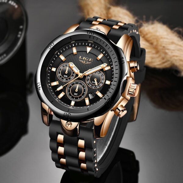 LIGE Fashion Watch for Men Sports Watches Waterproof Quartz Date Clock Military Wrist Watch Watch - Image 6