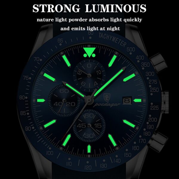 Casual Sport Watch Top Brand Creative Chronograph Silicone Strap Date Luminous Waterproof Men Watches Male Clock - Image 2