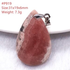 Top Natural Red Rhodochrosite Necklace Pendant Jewelry For Woman Lady Man Love Gift Crystal Beads Silver Argentina Stone AAAAA